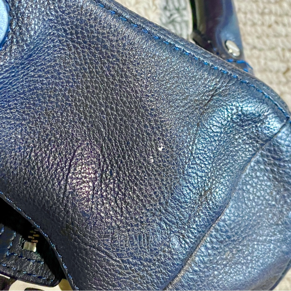 Marc by Marc Jacobs Blue Leather Crossbody Hobo Handbag - Picture 13 of 16